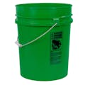5-1/4 Gallon Green HDPE Premium Round Bucket with Wire Bail Handle & Plastic Hand Grip (Lid sold separately)
