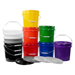 Black 2 Gallon Plastic Bucket (Lid Sold Separately)