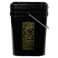 4 Gallon Black HDPE Square Bucket (Lid Sold Separately)