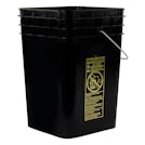 4-1/4 Gallon Black HDPE Square Bucket (Lid Sold Separately)