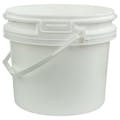 White Polypropylene 3-1/2 Gallon/14 Liter Bucket with Handle