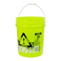 Leaktite® 5 Gallon Reflective Fluorescent Yellow Round Bucket