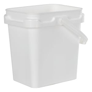 1 Gallon Super Kube White Pail with Handle