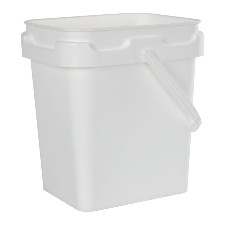 2 Gallon Super Kube White Pail with Handle