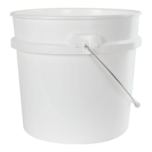 3-1/2 Gallon White HDPE UN Rated Pail with Handle