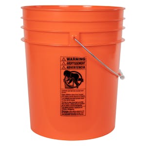 3-1/2 Gallon Green HDPE Economy Round Bucket with Wire Bail Handle &  Plastic Hand Grip (Lid sold separately)