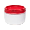 4.5 Gallon White UN Rated Open Drum with Red Lid