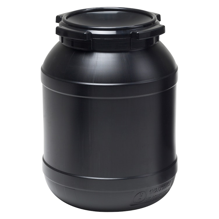 6.9 Gallon Wide Mouth Stackable HDPE Drum w/ Lid