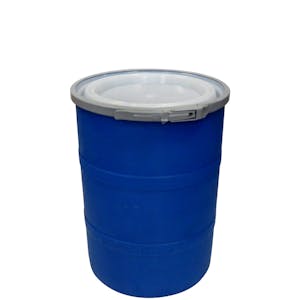 15 Gallon Blue Open Head Drum 17.875" Dia. with Band x 22.5" Hgt.