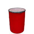 15 Gallon Red Open Head Drum 17.875" Dia. with Band x 22.5" Hgt.