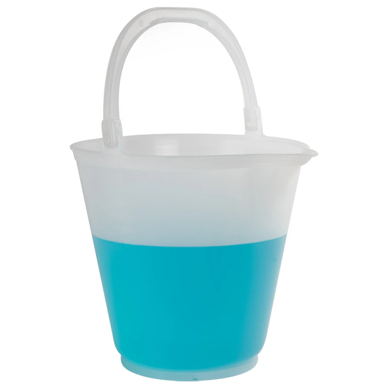 12 Liter Polypropylene Graduated Autoclavable Spout Bucket