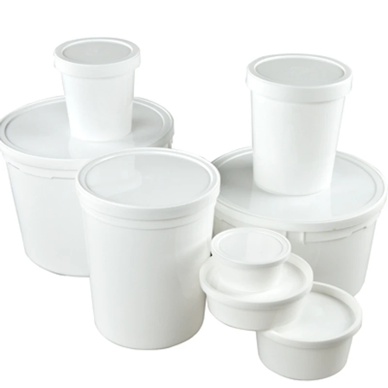 White Polypropylene & HDPE Containers & Lids