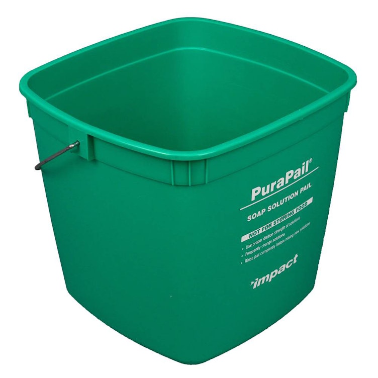 6 Quart Green PuraPail™ Utility Pail - Soap Solution Imprint