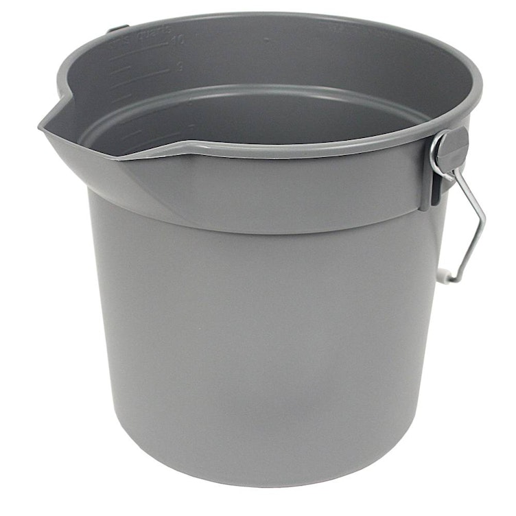 10 Quart Gray Deluxe Heavy Duty Bucket