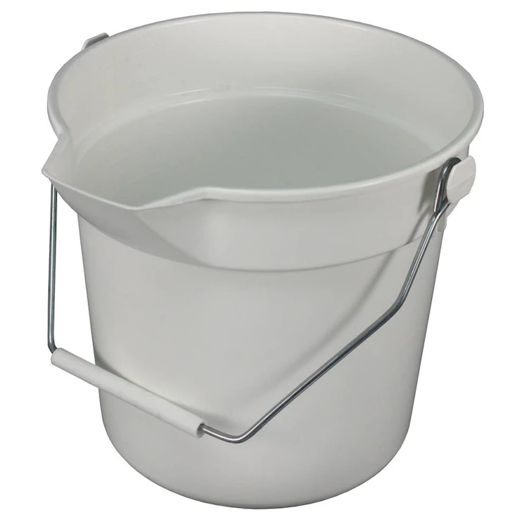 10 Quart White Deluxe Heavy Duty Bucket U S Plastic Corp 10-quart-white-deluxe-heavy-duty-bucket-u-s-plastic-corp