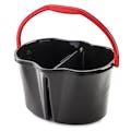 4 Gallon Black Clean & Rinse Bucket with Red Handle