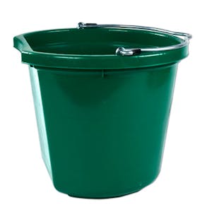 20 Quart Green Flat Back Bucket