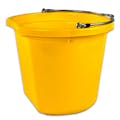 20 Quart Yellow Flat Back Bucket