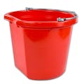 20 Quart Red Flat Back Bucket