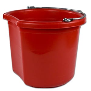 24 Quart Red Flat Back Bucket