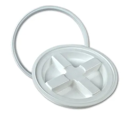 White HDPE Gamma Seal® Lid for 3.5 to 7 Gallon Pail