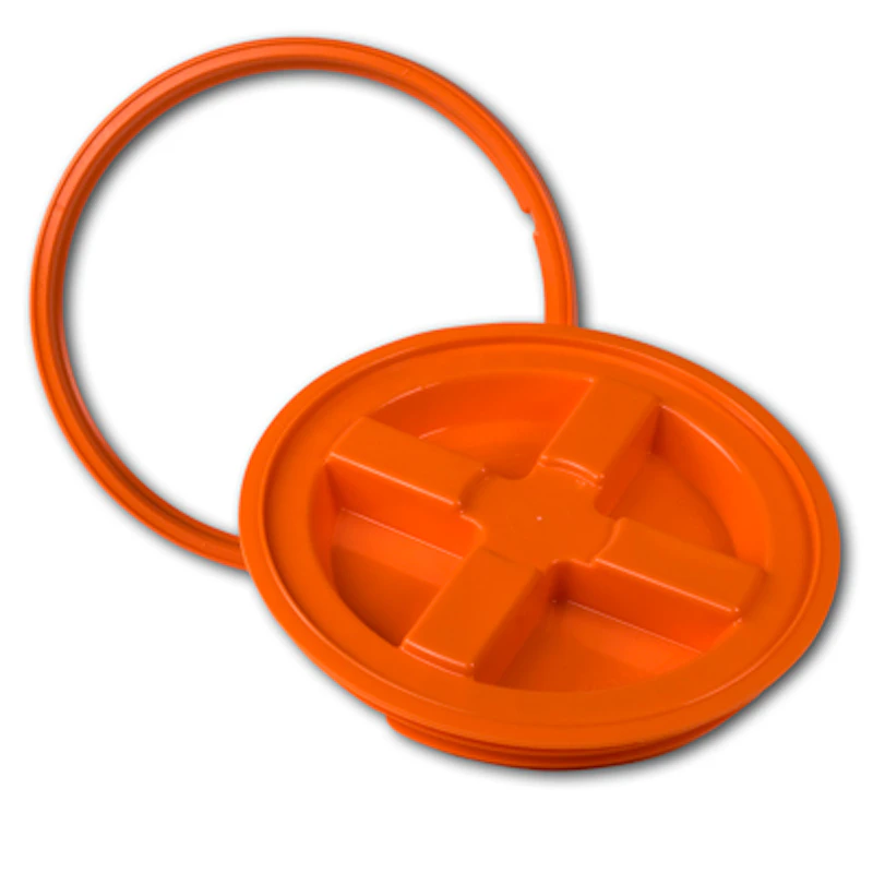 Orange HDPE Gamma Seal® Lid for 3.5 to 7 Gallon Pail