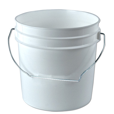 White 1 Gallon Bucket U.S. Plastic Corp