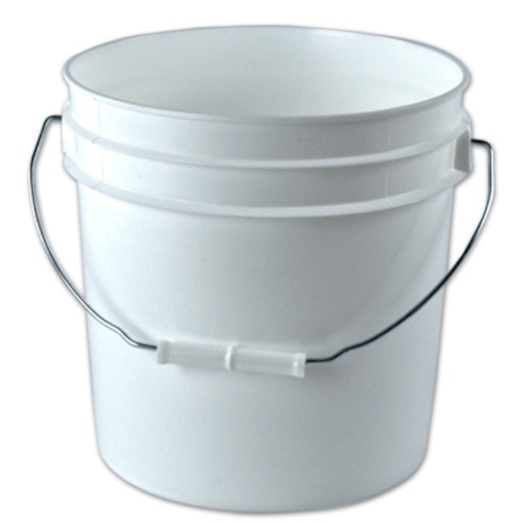 RightPail ™ 2 Gallon Open Head Plastic Bucket – White – 70 mil