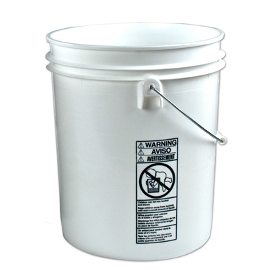 Standard White 5 Gallon Bucket | U.S. Plastic Corp.