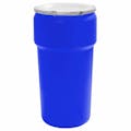 20 Gallon Blue Open Head Poly Drum with Metal Lever-Lock Ring