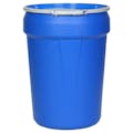 30 Gallon Blue Open Head Poly Drum with Metal Lever-Lock Ring