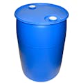 55 Gallon Closed Top Blue Poly Drum with 2" NPS & 2" Buttress Bungs
