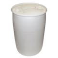 55 Gallon Closed Top Natural Poly Drum with 2" NPS & 2" Buttress Bungs