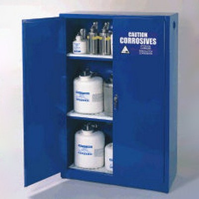 45 Gallon Acid/Corrosive Cabinet with 2 Shelves - 43" W x 18" D x 65" Hgt.