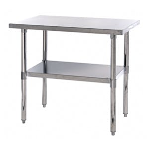 24" L x 36" W Stainless Steel Work Table with Adjustable Shelf