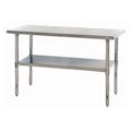 24" L x 60" W Stainless Steel Work Table with Adjustable Shelf