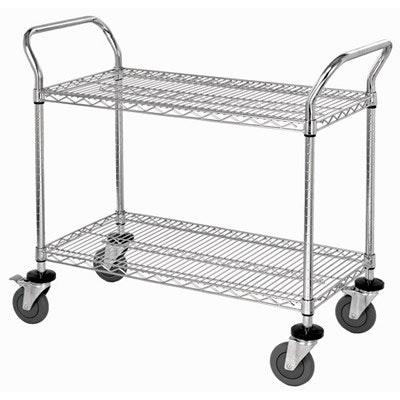18" W x 48" L x 40" Hgt. Cart with 2 Shelves