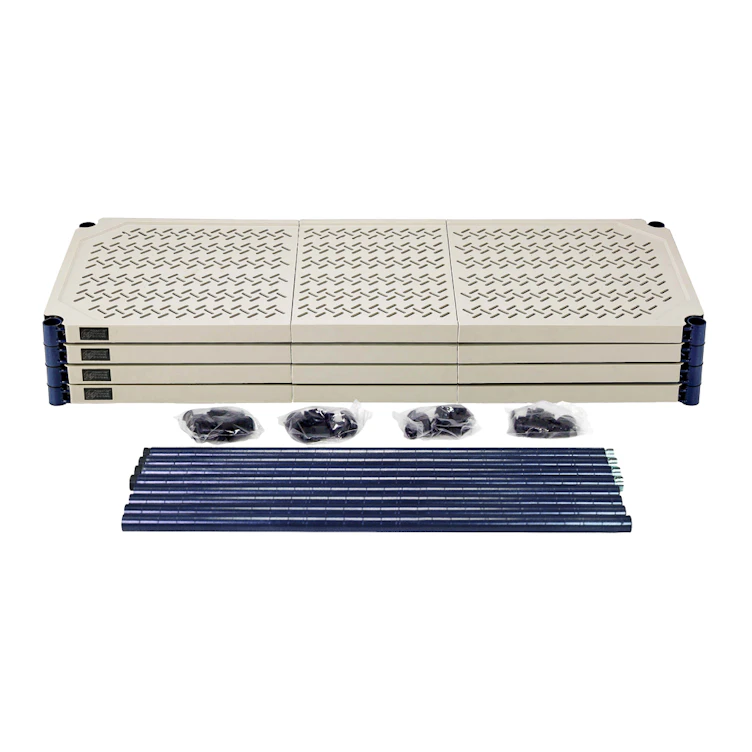 48" L x 18" W x 72" Hgt. Wire Plastic Mat Shelving Unit