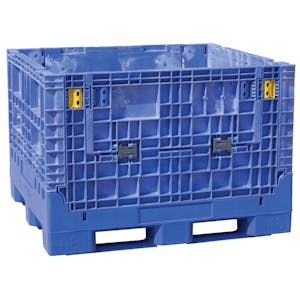 Blue Extra-Duty Collapsible Bulk Container - 48" L x 45" W x 34" Hgt. (Cover Sold Separately)