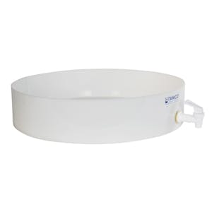 18" Dia. x 4" Hgt. Tamco® HDPE Fabricated Round Tray with Spigot (Cover Sold Separately)