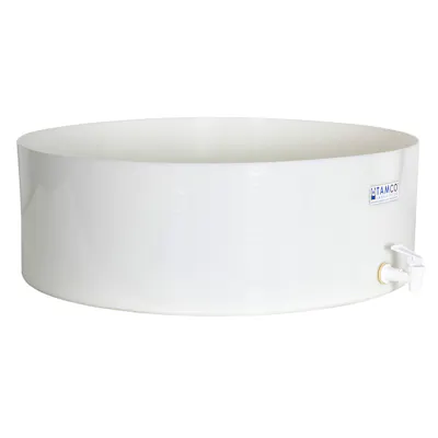24" Dia. x 8" Hgt. Tamco® HDPE Fabricated Round Tray with Spigot (Cover Sold Separately)
