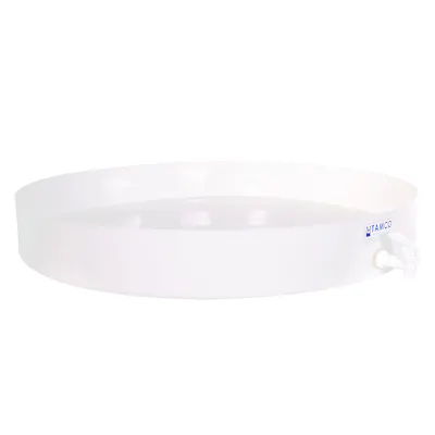 30" Dia. x 4" Hgt. Tamco® HDPE Fabricated Round Tray with Spigot (Cover Sold Separately)