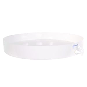 30" Dia. x 4" Hgt. Tamco® HDPE Fabricated Round Tray with Spigot (Cover Sold Separately)