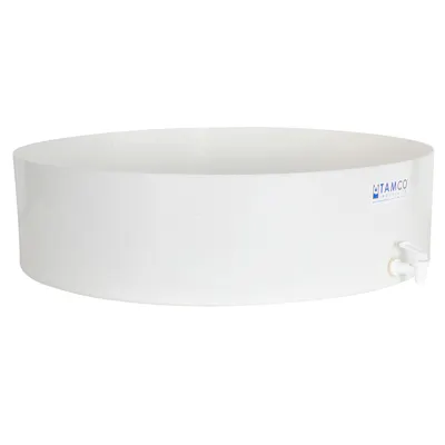 30" Dia. x 8" Hgt. Tamco® HDPE Fabricated Round Tray with Spigot (Cover Sold Separately)
