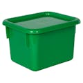 Green Half Stowaway® Box with Lid - 6-3/5" L x 8" W x 5-1/2" Hgt.
