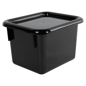 Black Half Stowaway® Box with Lid - 6-3/5" L x 8" W x 5-1/2" Hgt.
