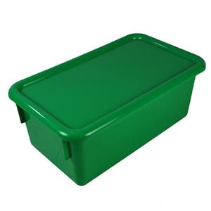 Green Stowaway® Box with Lid - 8" L X 13-1/2" W X 5-1/2" Hgt.