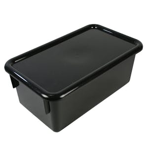Black Stowaway® Box with Lid - 8" L X 13-1/2" W X 5-1/2" Hgt.