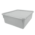 White Double Stowaway® Box with Lid - 13-1/2" L x 16" W x 5-1/2" Hgt.