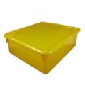 Yellow Double Stowaway® Box with Lid - 13-1/2" L x 16" W x 5-1/2" Hgt.